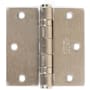 Emtek 3-1/2" x 3-1/2" Plated Steel Heavy Duty Square Corner Ball Bearing Hinges - Pair Satin Nickel