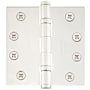 Emtek 4" x 4" Steel Heavy Duty Ball Bearing Square Corner Hinges - Pair Polished Nickel