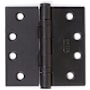 Emtek 4" x 4" Steel Heavy Duty Ball Bearing Square Corner Hinges - Pair Flat Black