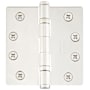 Emtek 4" x 4" Ball Bearing 1/4" Radius Corners Mortise Hinge - Pair Polished Nickel