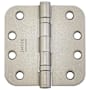 Emtek 4" x 4" Plated Steel Heavy Duty 5/8" Radius Round Corner Ball Bearing Hinges - Pair Tumbled White Bronze