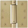 Emtek 4 Inch x 4 Inch Spring Square Corner Mortise Hinge - Pair Satin Brass