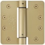 Emtek 4" x 4" Spring Mortise Hinge with 1/4" Radius Corners - Pair Satin Brass