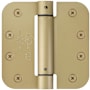 Emtek 4" x 4" Spring Mortise Hinge with 5/8" Radius Corners - Pair Satin Brass