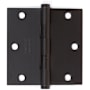 Emtek 3.5" x 3.5" Solid Brass Square Corner Plain Bearing Mortise Hinge - Pair Oil Rubbed Bronze
