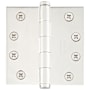 Emtek Residential Duty 4" x 4" Plain Bearing Full Mortise Cabinet Door Hinge - Pair Polished Nickel