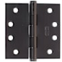 Emtek 4" x 4" Solid Brass Square Corner Plain Bearing Mortise Hinge - Pair Oil Rubbed Bronze
