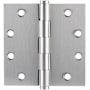 Emtek 4.5" x 4.5" Solid Brass Square Corner Plain Bearing Mortise Hinge - Pair Satin Nickel