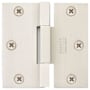 Emtek 3.5" x 3.5" Solid Brass Heavy Duty Square Corner Plain Bearing Door Hinge - Pair Satin Nickel