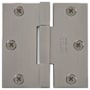 Emtek 3.5" x 3.5" Solid Brass Heavy Duty Square Corner Plain Bearing Door Hinge - Pair Pewter