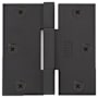 Emtek 3.5" x 3.5" Solid Brass Heavy Duty Square Corner Plain Bearing Door Hinge - Pair Flat Black