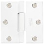 Emtek 3.5" x 3.5" Solid Brass Heavy Duty Square Corner Plain Bearing Door Hinge - Pair Polished Chrome