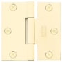 Emtek 3.5" x 3.5" Solid Brass Heavy Duty Square Corner Plain Bearing Door Hinge - Pair Lifetime Polished Brass