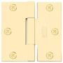 Emtek 3.5" x 3.5" Solid Brass Heavy Duty Square Corner Plain Bearing Door Hinge - Pair Unlacquered Brass