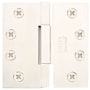 Emtek 4" x 4" Solid Brass Heavy Duty Square Corner Plain Bearing Door Hinge - Pair Polished Nickel