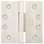 Emtek 4" x 4" Solid Brass Heavy Duty Square Corner Plain Bearing Door Hinge - Pair Satin Nickel