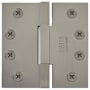 Emtek 4" x 4" Solid Brass Heavy Duty Square Corner Plain Bearing Door Hinge - Pair Pewter
