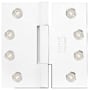 Emtek 4" x 4" Solid Brass Heavy Duty Square Corner Plain Bearing Door Hinge - Pair Polished Chrome