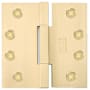 Emtek 4" x 4" Solid Brass Heavy Duty Square Corner Plain Bearing Door Hinge - Pair Satin Brass