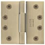 Emtek 4" x 4" Solid Brass Heavy Duty Square Corner Plain Bearing Door Hinge - Pair French Antique