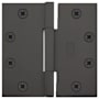 Emtek 4.5" x 4.5" Solid Brass Heavy Duty Square Corner Plain Bearing Door Hinge - Pair Oil Rubbed Bronze
