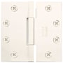 Emtek 4.5" x 4.5" Solid Brass Heavy Duty Square Corner Plain Bearing Door Hinge - Pair Polished Nickel