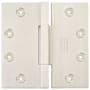 Emtek 4.5" x 4.5" Solid Brass Heavy Duty Square Corner Plain Bearing Door Hinge - Pair Satin Nickel