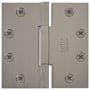 Emtek 4.5" x 4.5" Solid Brass Heavy Duty Square Corner Plain Bearing Door Hinge - Pair Pewter