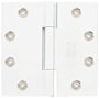 Emtek 4.5" x 4.5" Solid Brass Heavy Duty Square Corner Plain Bearing Door Hinge - Pair Polished Chrome