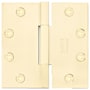 Emtek 4.5" x 4.5" Solid Brass Heavy Duty Square Corner Plain Bearing Door Hinge - Pair Lifetime Polished Brass