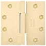 Emtek 4.5" x 4.5" Solid Brass Heavy Duty Square Corner Plain Bearing Door Hinge - Pair Satin Brass