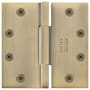 Emtek 4.5" x 4.5" Solid Brass Heavy Duty Square Corner Plain Bearing Door Hinge - Pair French Antique