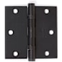 Emtek 3.5" x 3.5" Solid Brass Square Corner Ball Bearing Mortise Hinge - Pair Oil Rubbed Bronze
