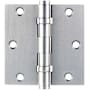 Emtek 3.5" x 3.5" Solid Brass Square Corner Ball Bearing Mortise Hinge - Pair Satin Nickel