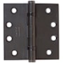 Emtek 4" x 4" Solid Brass Square Corner Ball Bearing Mortise Hinge - Pair Oil Rubbed Bronze