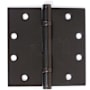 Emtek 4.5" x 4.5" Solid Brass Square Corner Ball Bearing Mortise Hinge - Pair Oil Rubbed Bronze