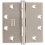 Emtek 4.5" x 4.5" Solid Brass Square Corner Ball Bearing Mortise Hinge - Pair Satin Nickel