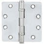 Emtek 4.5" x 4.5" Solid Brass Square Corner Ball Bearing Mortise Hinge - Pair Polished Chrome