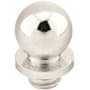 Emtek 1/2" Diameter Solid Brass Ball Tip Finial for 3-1/2" Emtek Heavy Duty Hinges - Pack of 4 Polished Nickel
