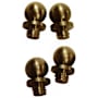Emtek 1/2" Diameter Solid Brass Ball Tip Finial for 3-1/2" Emtek Heavy Duty Hinges - Pack of 4 French Antique