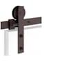 Emtek Modern Rectangular 78 Inch Face Mount Barn Door Hardware Set - Includes Track, Hangers, and Matching Hardware Oil Rubbed Bronze