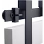 Emtek Barn Door 78 Inch Barn Door Track and Hardware Set Flat Black