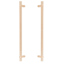 Emtek Back to Back Smooth 18 Inch Center to Center Bar Appliance Pull with Rectangular Bar Stem from the SELECT Collection - Pair Satin Copper / Satin Copper Stem