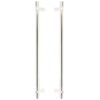 Emtek Back to Back Smooth 18 Inch Center to Center Bar Appliance Pull with Rectangular Bar Stem from the SELECT Collection - Pair Polished Nickel / Polished Nickel Stem