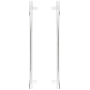 Emtek Back to Back Smooth 18 Inch Center to Center Bar Appliance Pull with Rectangular Bar Stem from the SELECT Collection - Pair Polished Chrome / Polished Chrome Stem