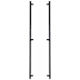 Emtek Back to Back Knurled 36 Inch Center to Center Bar Appliance Pull with Rectangular Bar Stem from the SELECT Collection - Pair Flat Black / Flat Black Stem