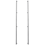 Emtek Back to Back Smooth 54 Inch Center to Center Bar Appliance Pull with Rectangular Bar Stem from the SELECT Collection - Pair Flat Black / Flat Black Stem