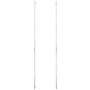 Emtek Back to Back Smooth 54 Inch Center to Center Bar Appliance Pull with Rectangular Bar Stem from the SELECT Collection - Pair Polished Chrome / Polished Chrome Stem