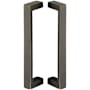 Emtek Rustic Modern Rectangular 8-3/4 Inch Center to Center Door Pull Set from the Sandcast Bronze Collection - Back to Back Mounting
 Medium Bronze