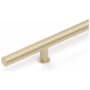 Emtek Round 48 Inch Center to Center Door Pull Set from the Stainless Steel Collection - Back to Back Mounting Satin Brass